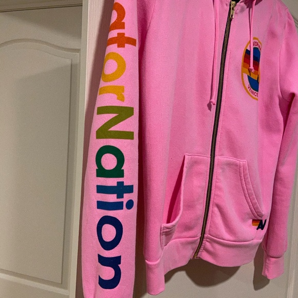 NEW AVIATOR NATION HOODIE - NEON PINK SZ Small - Picture 2 of 5